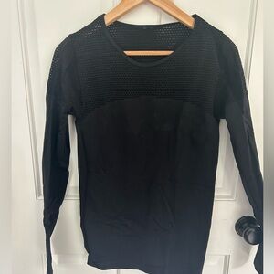 Fabletics black long sleeve athletic top small